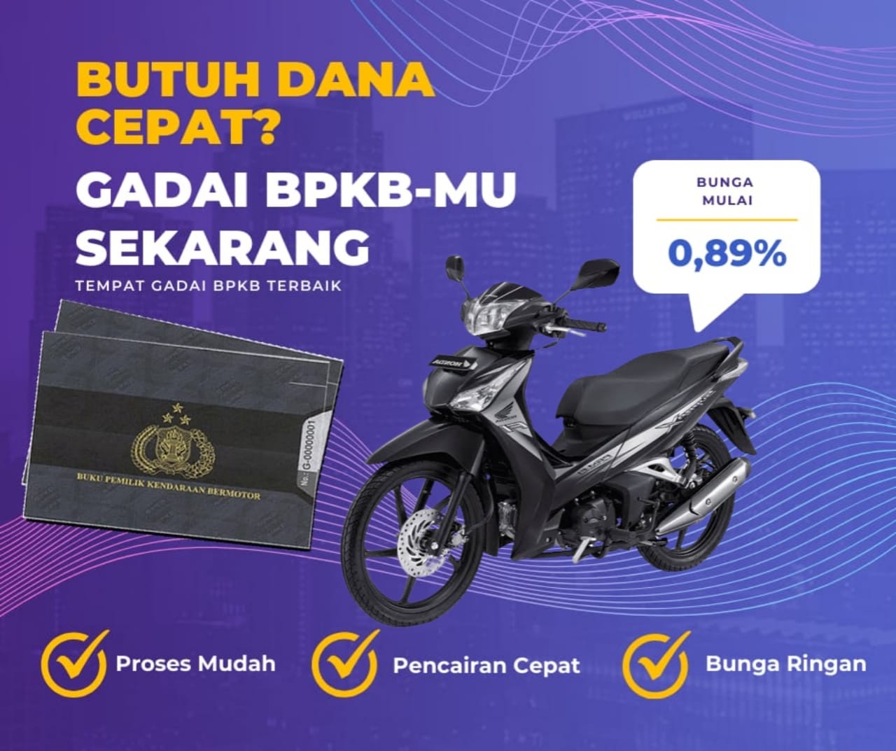 Kredit Jaminan Bpkb Motor Honda Suprax125 Sdd Dapat Dana Berapa? Seperti Ini Simulasinya